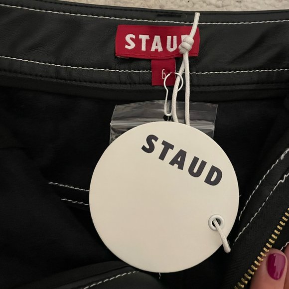 STAUD BLACK LEATHER PANT - Picture 2 of 8